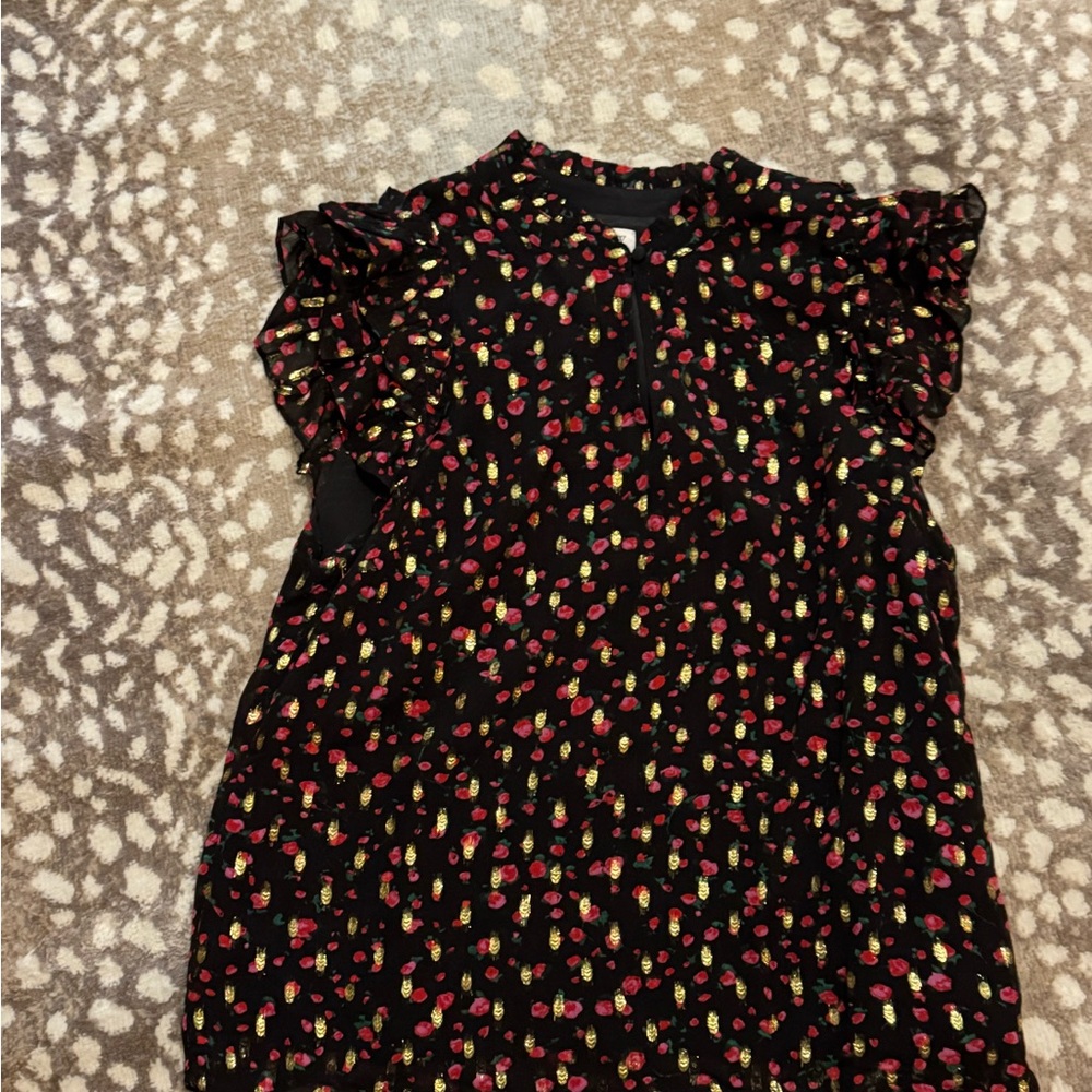 Floral Ruffle Sleeve Kids Dress